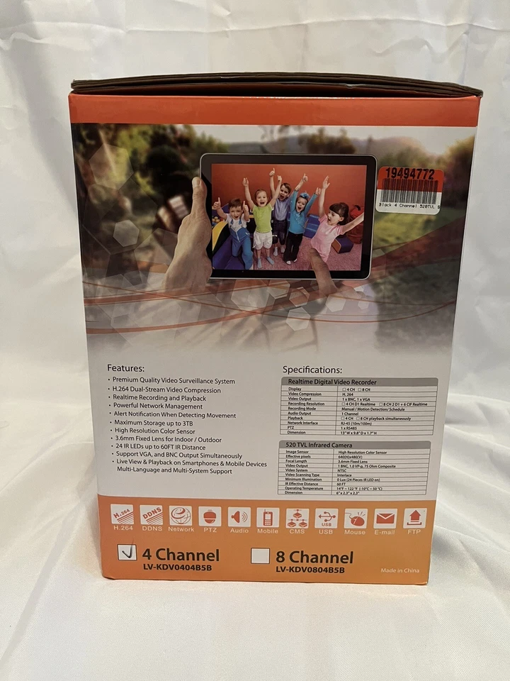 Laview 4 Channel Surveillance Security system - Image 2 of 4