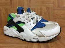 Nike Air Huarache Scream Green White Royal Blue Black Sz 8 318429-100 Nike Air Huarache Scream Green White Royal Blue Black Sz 8 318429-100