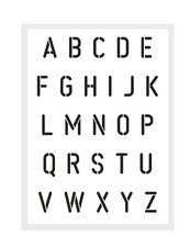Buchstabenschablone Nr.21 Buchstaben 3cm hoch...