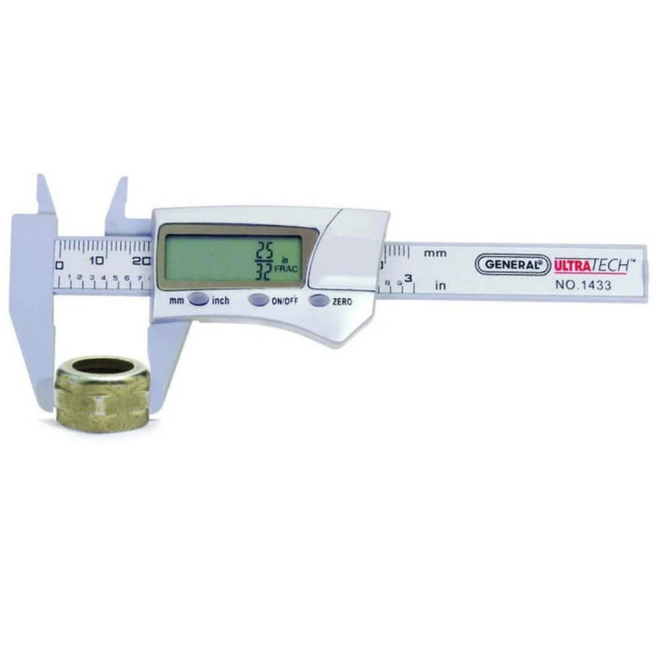 General Tools Carbon Fiber Digital Caliper 3 in Durable Extendable Depth Gauge - Image 2 of 3
