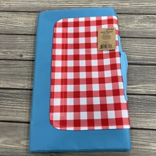 Picnic Blanket IQ Accessories 68.5” X 57” V-34345 Red Blue White