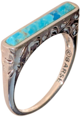 Studio Turquoise Barse Mother-of-Pearl .925 Sterling Silver Ring - Size 9