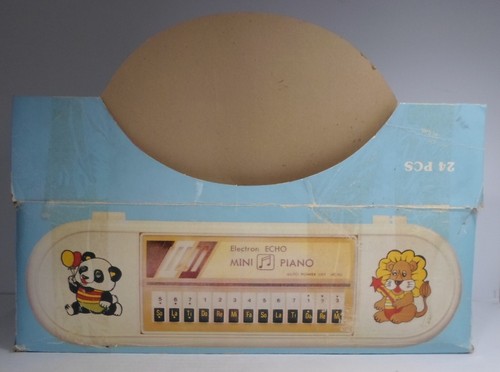 ELECTRON ECHO VTG 80's MINI PIANO PENCIL CASE EMPTY CONTAINER RETAIL DISPLAY BOX - Picture 7 of 16