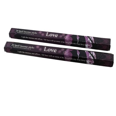 2er Pack Love Spell Räucherstäbchen Minze Lavendel Orangenblüte & Holzduft