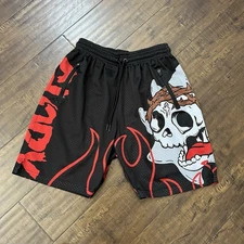 GloGang Skull Men's Mesh Shorts Glo Gang Chief Keef Medium Hip Hop Rare Rap