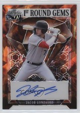 2023 Leaf Metal 1st Round Gems Fire Crystals /6 Jacob Gonzalez Auto 1aj4