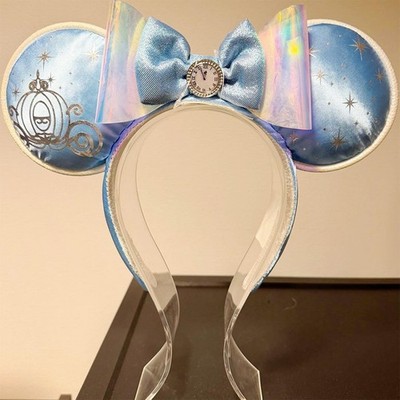 Disney Parks Headband Cinderella Carriage Midnight Clock Minnie Mouse Ear NWT