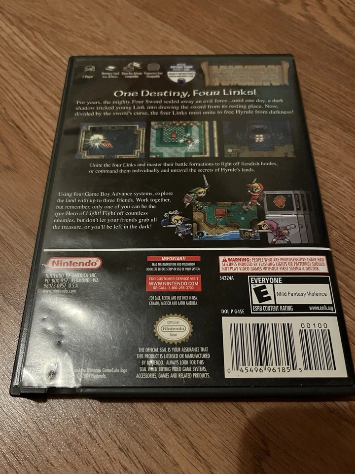 Zelda Four Swords para Nintendo GameCube con Manual y Estuche Foto 2 de 3