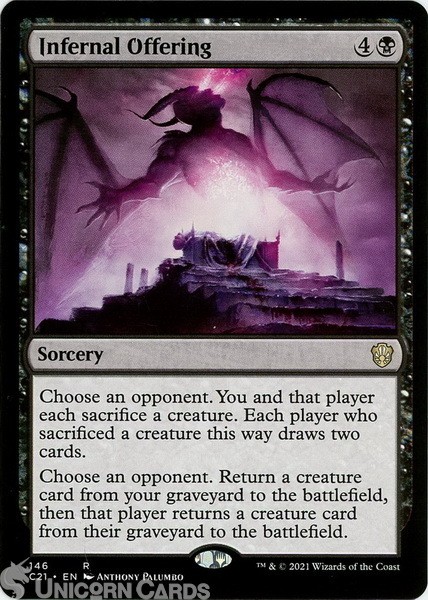 Infernal Offering Rare Mint MTG Card :: :: Strixhaven Commander Decks 2021 :: ::