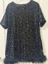 Fashion Nova Black Sequin Dress