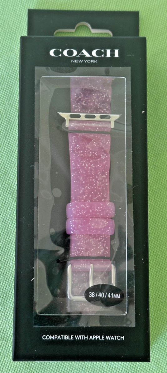 COACH APPLE WATCH STRAP 38mm/40mm/41mm:NIB FUSCHIA PINK CAY96 | eBay