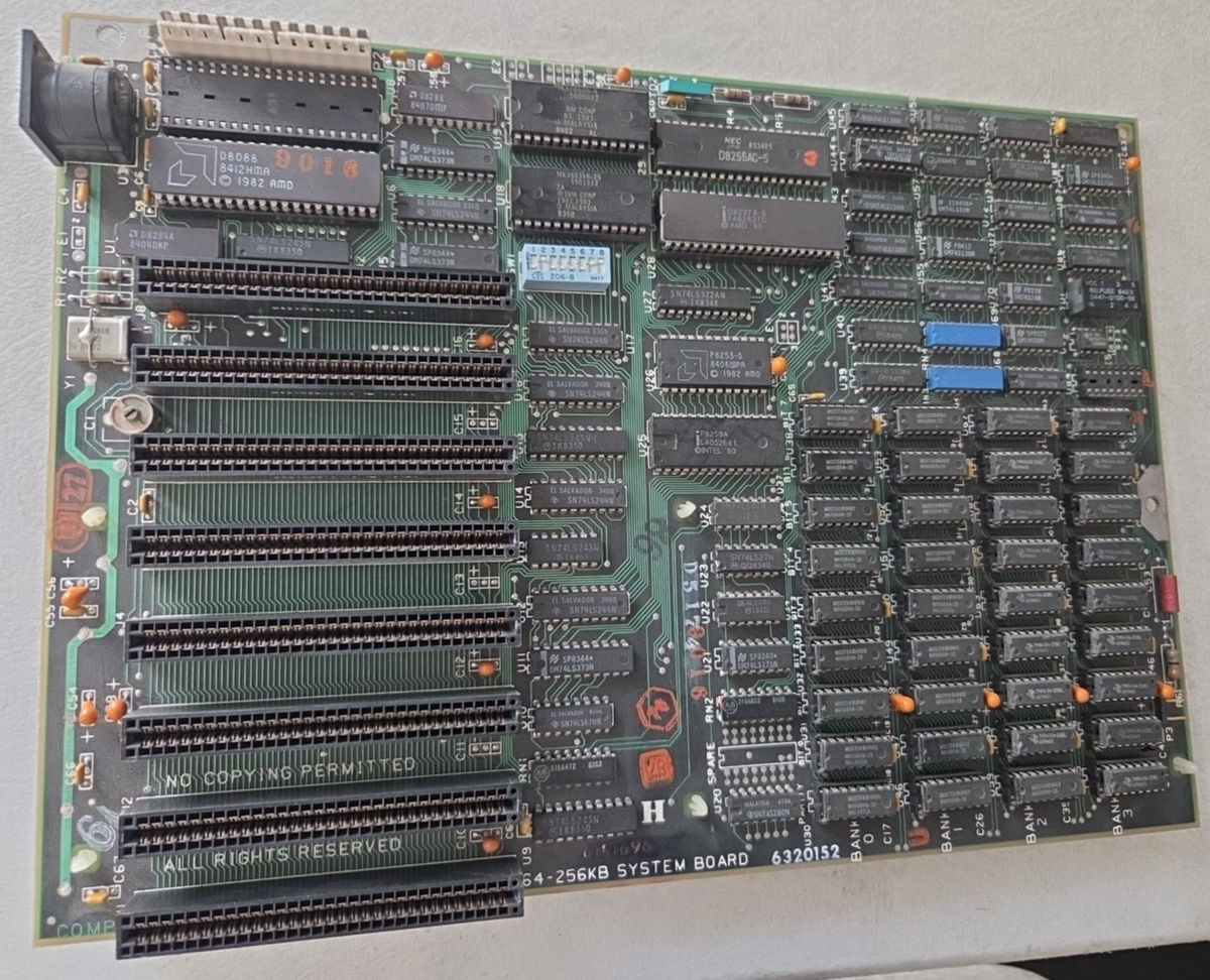 WORKING IBM XT 5160 PC Computer Motherboard 64-256KB System Board