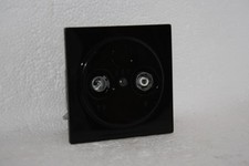 Gira S-Color TV Radio Dose mit Abdeckung Blende in schwarz