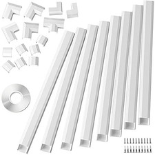 125in Cable Cover Cord Cover on Wall Cable Management, Cable Large White