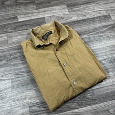 BANANA REPUBLIC Classic Stretch Brown Casual Button Down Shirt Men's Size Medium