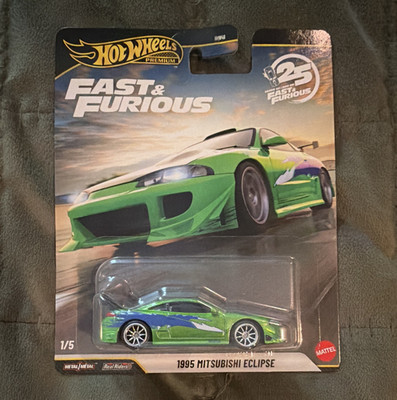 Hot Wheels Premium Fast & Furious 1995 Mitsubishi Eclipse 1:64 Diecast Green