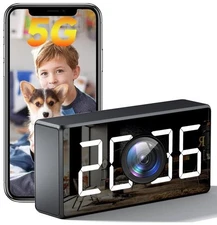 Camara Espia WiFi Niñera Oculta 4K ULTRA HD Reloj Despertador De Seguridad 2025