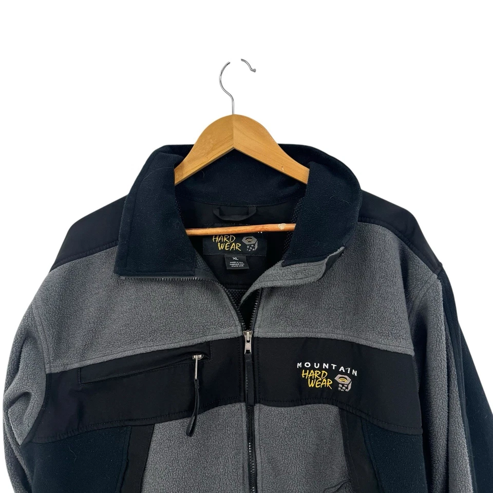 Chaqueta polar Mountain Hardware Windstopper XL para hombre gris negro ligera Foto 3 de 4