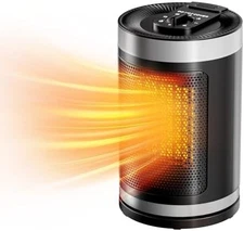 Electric Space Heater Portable Small with Temperature Sensor Digital