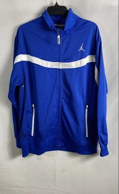 Jordan Men's Full Zip Track Jacket Blue White Warmup Jumpman 509155-494 NWT Sz M - Image 1 of 4