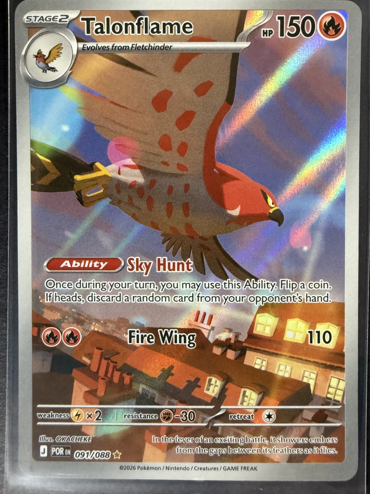 Talonflame 091/088 Me03: Perfect Order Holo