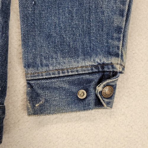 Levis Denim Trucker Jacket Youth 8 Orange Tab USA Snap Blue 70s Vtg 1970s - Picture 6 of 14