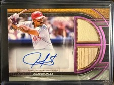 Juan Gonzalez Auto Patch 2025 Topps Museum Dual Relic Autograph Rangers 🔥