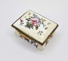 GEORGIAN BILSTON ENAMEL RECTANGULAR SNUFF BOX c1770 a/f