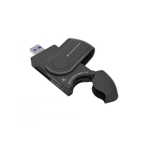 Conceptronic Nero Lettore Di Schede Usb 3.0 4 In 1 Bian04b Per Sd X 2/ Tf/Microsd X 2/Ush-I - Immagine 3