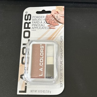 NEW L.A. Colors Peach ROSE Powder Blush CBSB331 velvety finish
