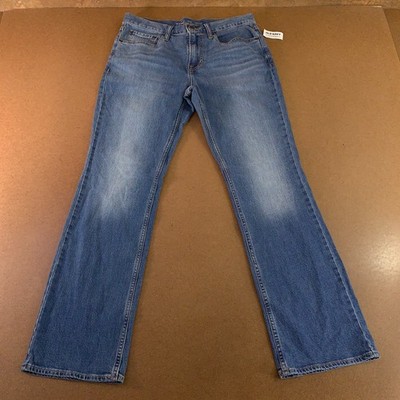 Old Navy Mens 32x32 Blue Denim Built-In Flex Light Wash Bootcut Leg Jeans NWT