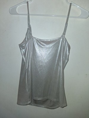 Womens Express Blouse Silver Color Size Small  Brand New