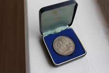 1892 VICTORIA CROWN Solid 0.925 Silver Antique Coin in Original Presentation Box