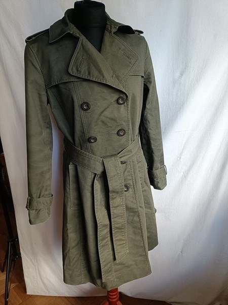 Women Hobbs Trench Coat Khaki Cotton M