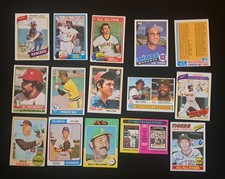 Lot Of 15 - ASST TOPPS BASEBALL CARDS 1968 1970s to 1985 HOF STARS MOLITOR RICE 