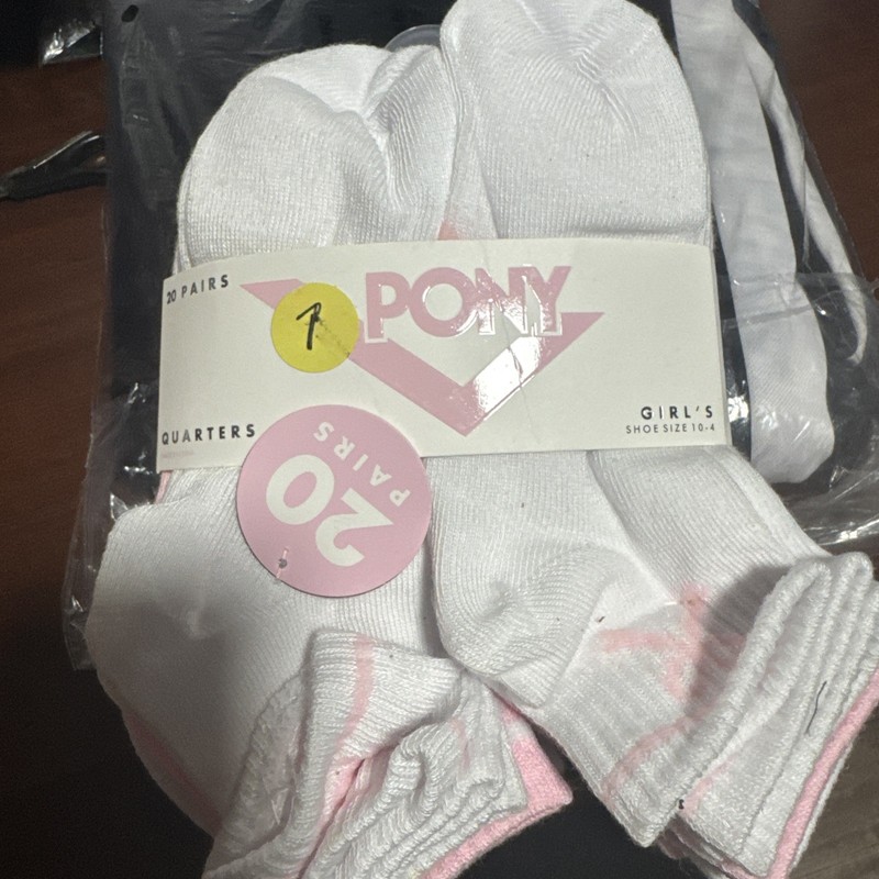Little Girls 20 Pk Pony So Is Quarters Crew Socks
