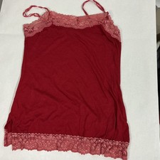 Vintage Vanity red/maroon camisole with lace trim