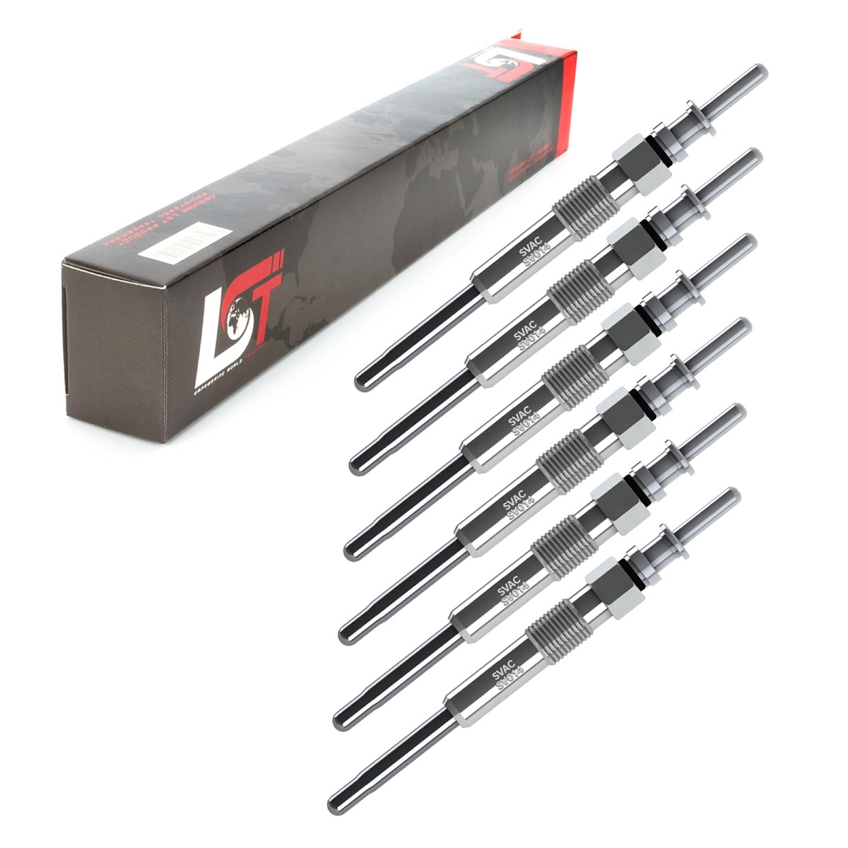 6x Glow Plug Rod Glow Plug for Opel Omega B 2.5 DTI 11 Volt 1214018