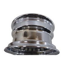Bassett 15 x 8 IMCA Chrome D-Hole 5x5 Wheel, 2 Offset No-Bead