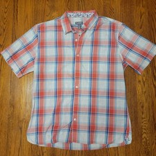 Van Heusen Men's Button Up Plaid multicolor shirt in great condition. 16-16 1/2