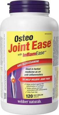 1 PACK Webber Naturals Osteo Joint Ease 120 Caplets Total -CANADA -Fast Ship