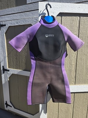 Mares Womens Shorty Wetsuit 3mm Black & Purple Size Large