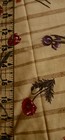 Tan Striped Floral cotton quilting fabric — photo 2