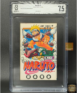 BGS 7.5 Naruto #1 Vol. 1 1st Printing 2000 Manga Jump Comics DJ 6.0 Japanese
