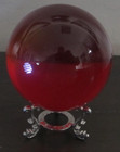 Red Crystal Ball 3" K9 Glass Sphere Photography Decoration with stand — photo 2