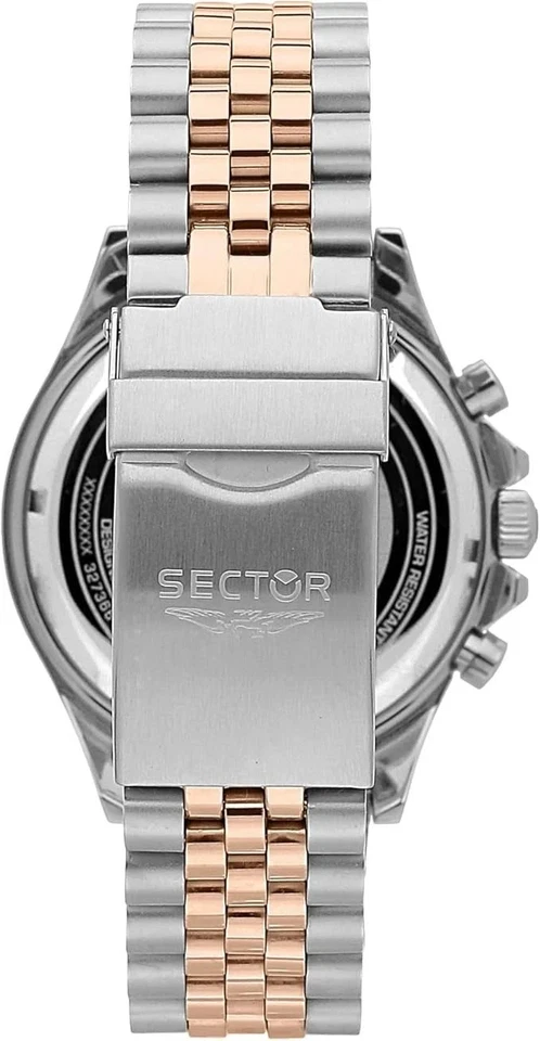 Sector 230 Cronografo Uomo Acciaio Bicolore Rosé e Silver 43mm R3273661031 - Immagine 4 di 4