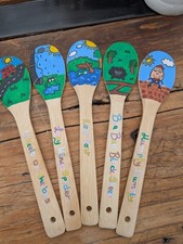 Hand Painted Nursery Rhyme Song Spoons Set Of 5
