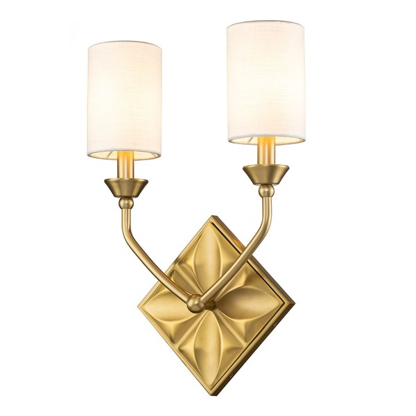 Wandlampe Bad IP44 Metall Glas G9 H: 45.7 Cm 2X E14 Badezimmer Leuchte Wand-image