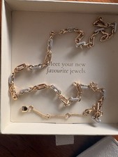 Astrid And Miyu PAVÉ CHAIN LINK NECKLACE IN GOLD