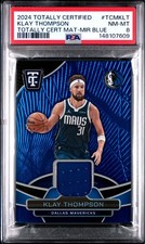 PANINI TOTALLY CERTIFIED TOTALLY CERTIFIED MATERIALS KLAY THOMPSON 3/49 PSA 8